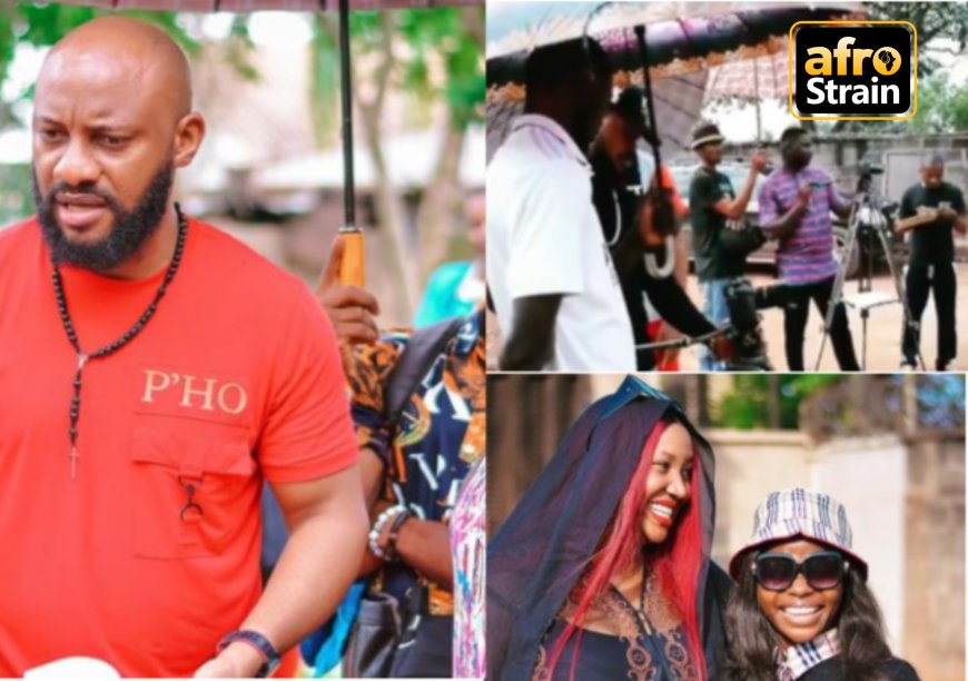 Yul Edochie fires passionate prayers on Judy Austin’s movie set