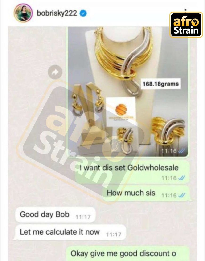 Popular Cross Dresser Bobrisky’s Chat Surface Online with Jewelry Seller