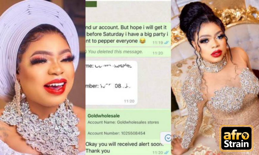 Popular Cross Dresser Bobrisky’s Chat Surface Online with Jewelry Seller