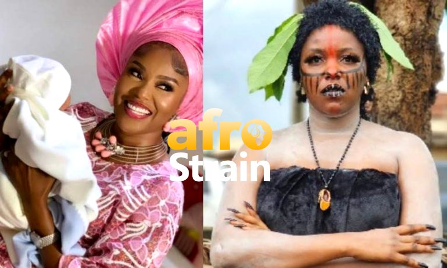 “Hope It’s Not Baby TA’s Powder You Used” – Fans Drag Biola Bayo Over Her Appearance In A New Movie Set