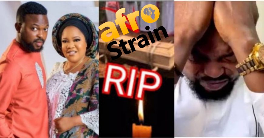 See How Toyin Abraham Husband Kolawole Ajeyemi Is Crying Over His Recent Loss