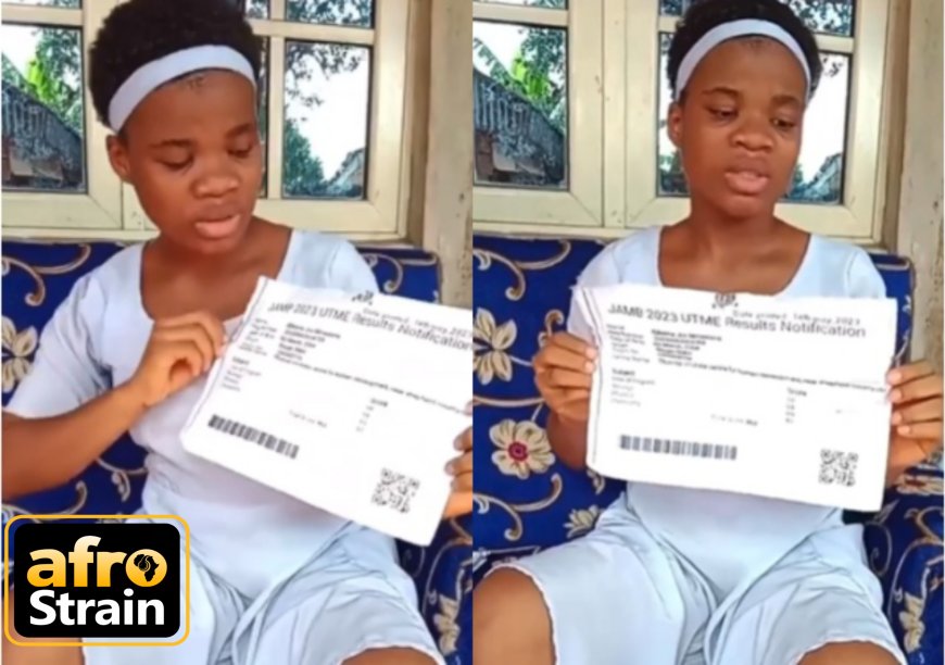 Joy Ejikeme Shares Video of Original Result She Printed from JAMB Portal