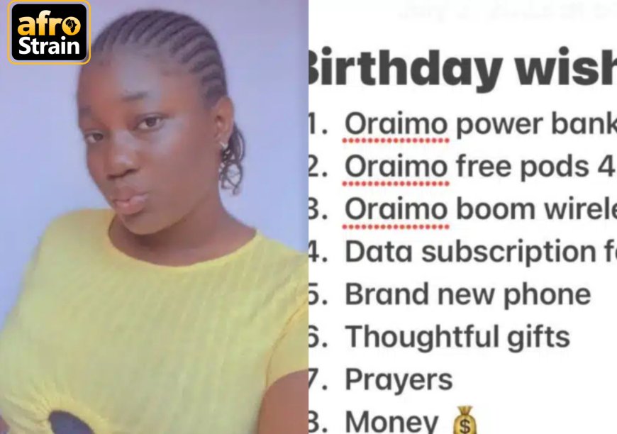 Lucky Lady to receive free Oraimo 40k mAh power bank, earbuds and speaker from company after sharing birthday Wishlist