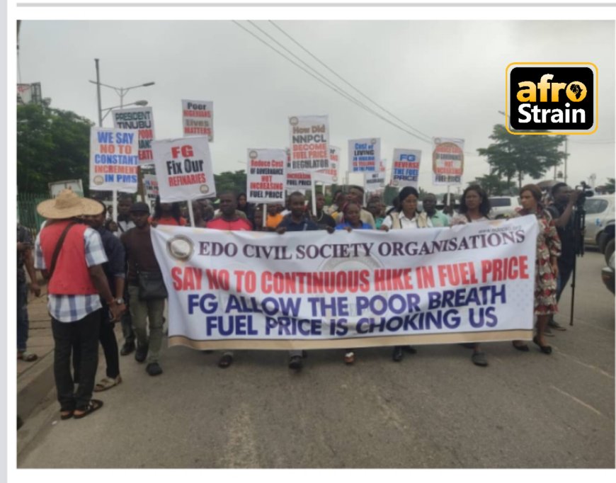 “Let The Poor Breathe” – Protesters Hit The Streets In Edo State