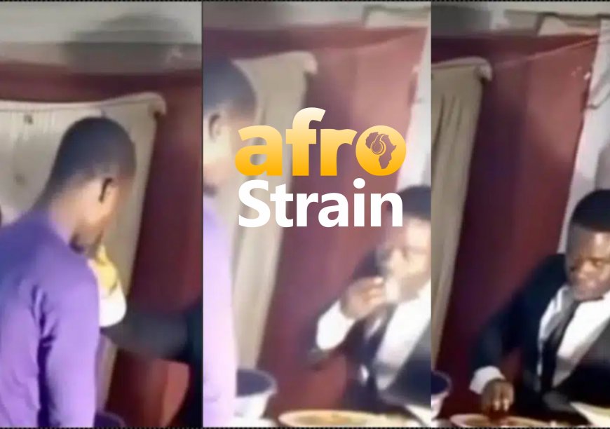 Moment Pastor eats eba, gives members finger to lick during communion service