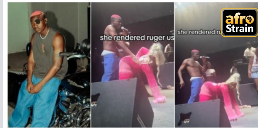 She Rendered Him Useless – Reactions As Ruger Meets His Match After Lady Gave It To Him Back to Back on Stage