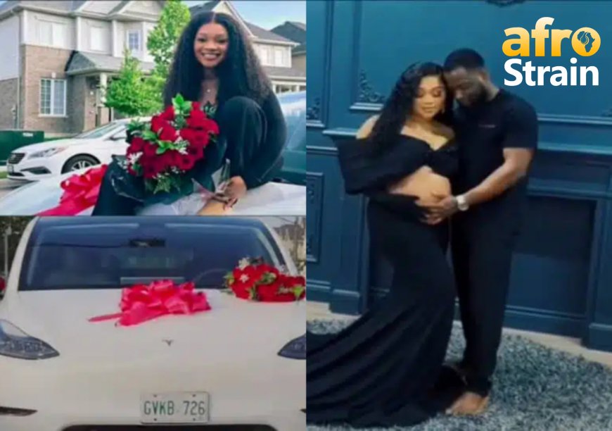 Overjoyed husband splashes over N50M on wife, buys her Tesla SUV as push gift