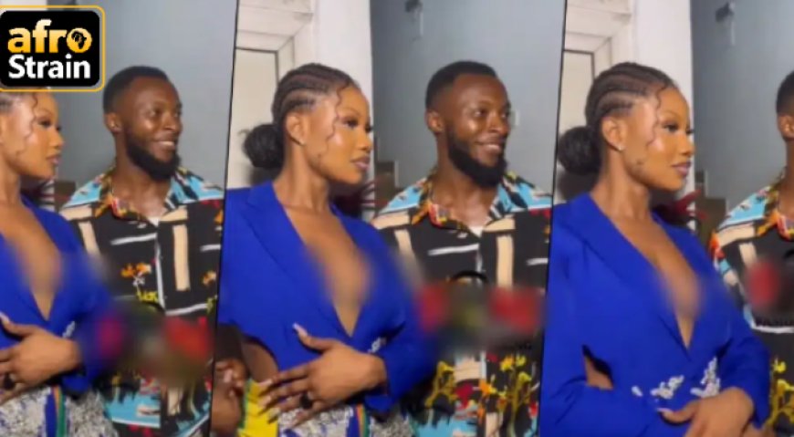 “Because he is poor” Nigerians slams Tacha as she publicly chides a zealous fan for gripping her waist (Video)