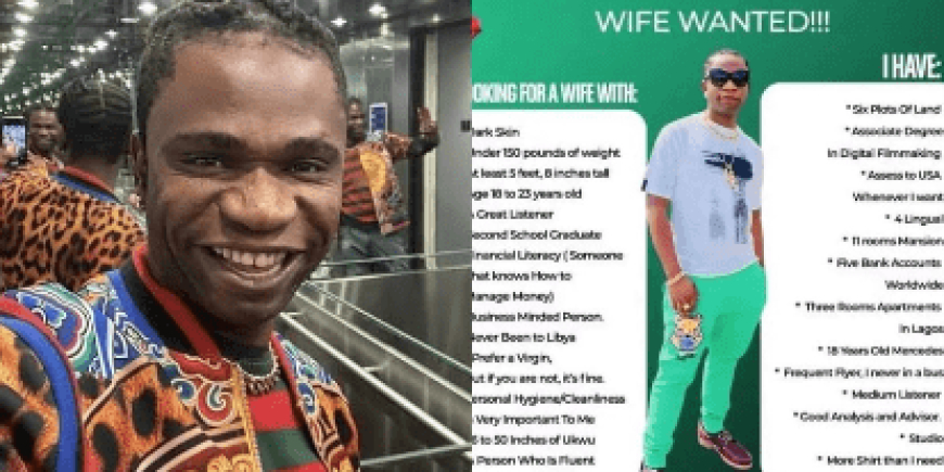 Speed Darlington Makes A Banner For His Search For a Wife