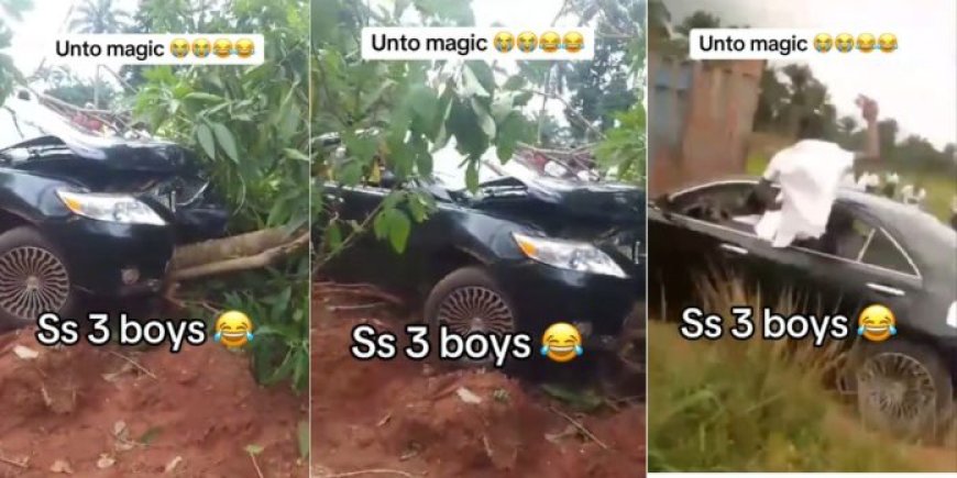 Tragedy as secondary school students involve in car accident while celebrating their final WAEC exams (Video)