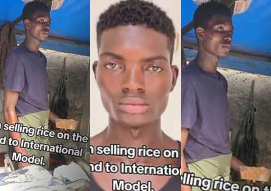 Lagos rice seller in tears as he achieves dream of becoming an international model