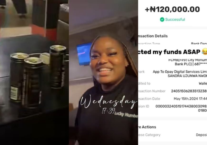 Man credits girlfriend with ₦120k for finishing 4 cans of Bullet drinks on the spot