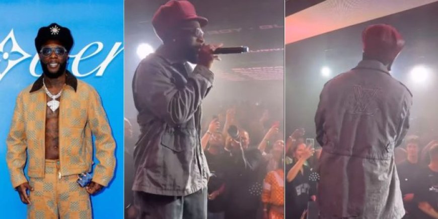 Burna Boy makes fans go wild as he dishes out classic performance at LV fashion show in Paris (Video)