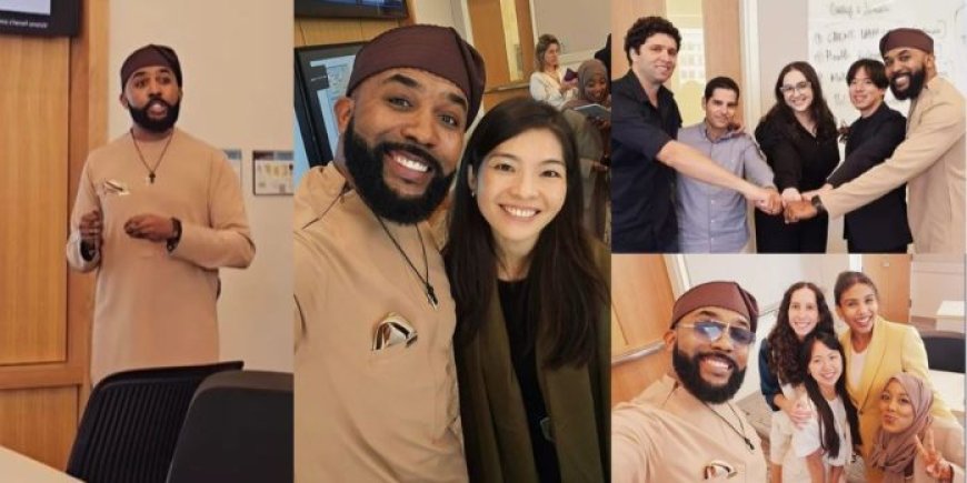 “Left being CEO to become a student” – Banky W shares a video of him in classroom as he pursues his master’s degree at USA University