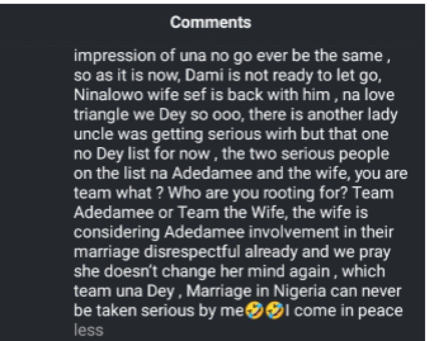 Bolanle Ninalowo Reportedly Reconciles With Wife